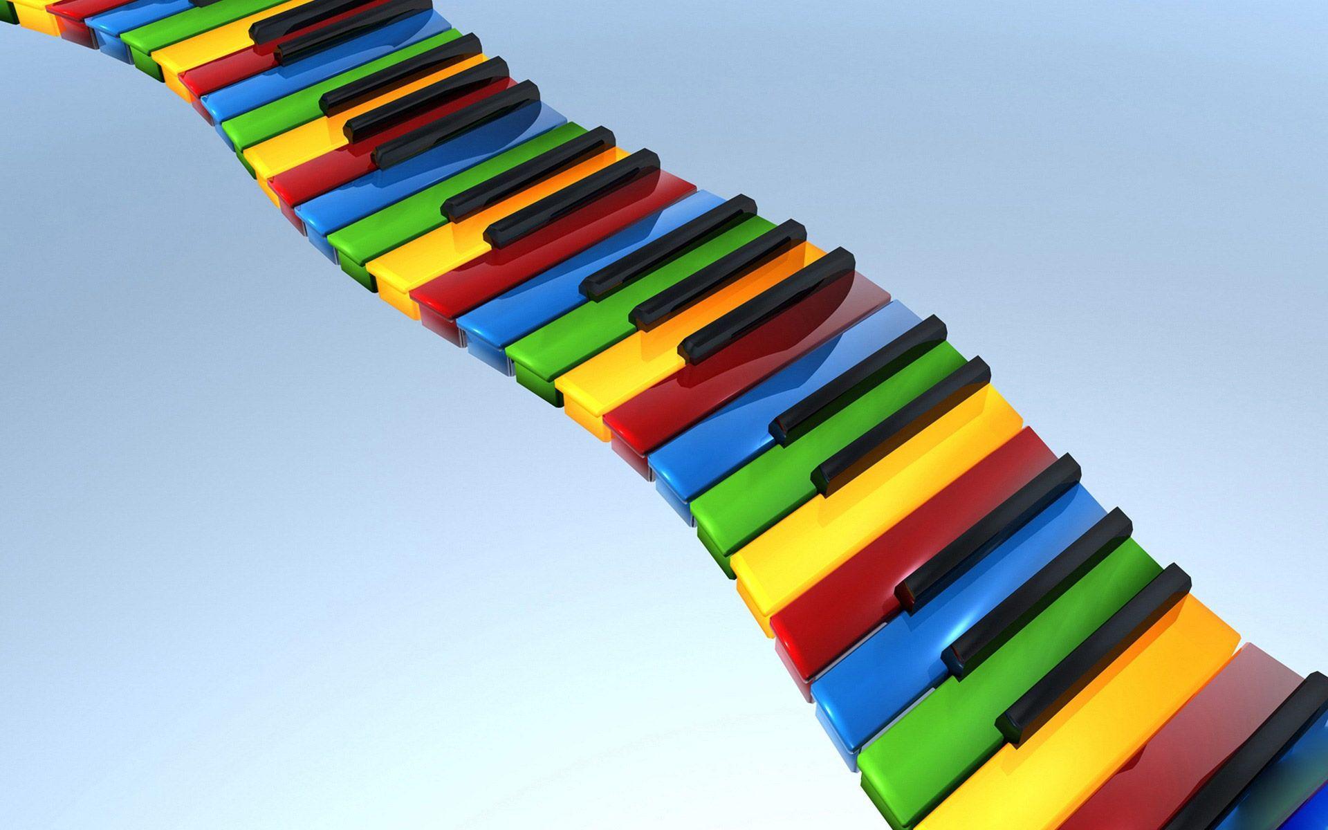 1920x1200 green, blue, music, red, piano, multicolor, yellow, holidays wallpaper