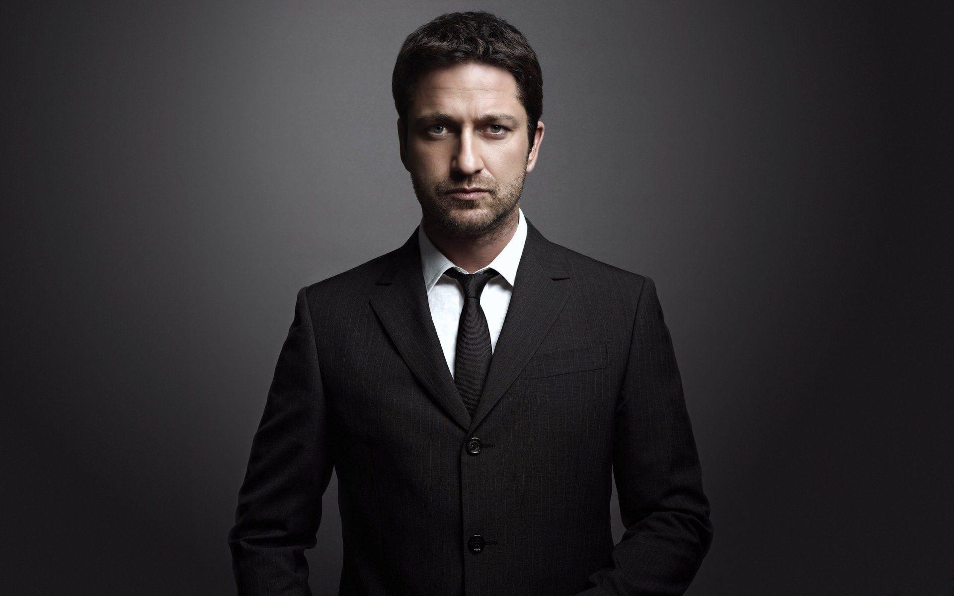 1920x1200 Butler male black suit portrait look handsome tie bristles unshaven eyes face HD wallpaper