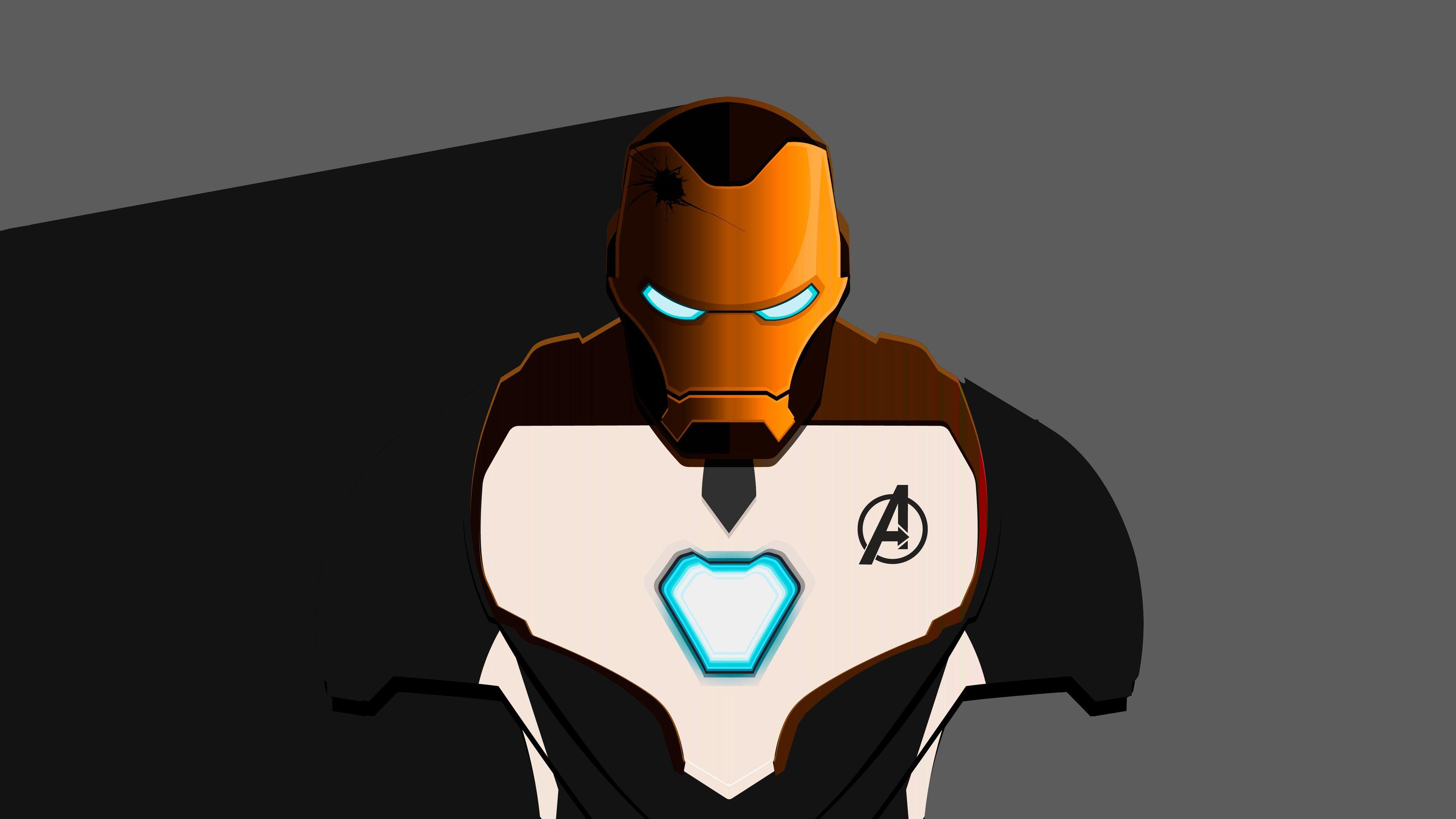 3840x2160 Iron Man Mark 50 Minimalist Avengers Endgame 4k Man End Game