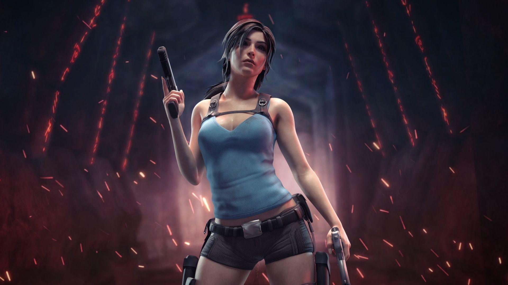 1920x1080 Desktop wallpaper lara croft, tomb raider portrait, game shot, HD image, picture, background, f908f3