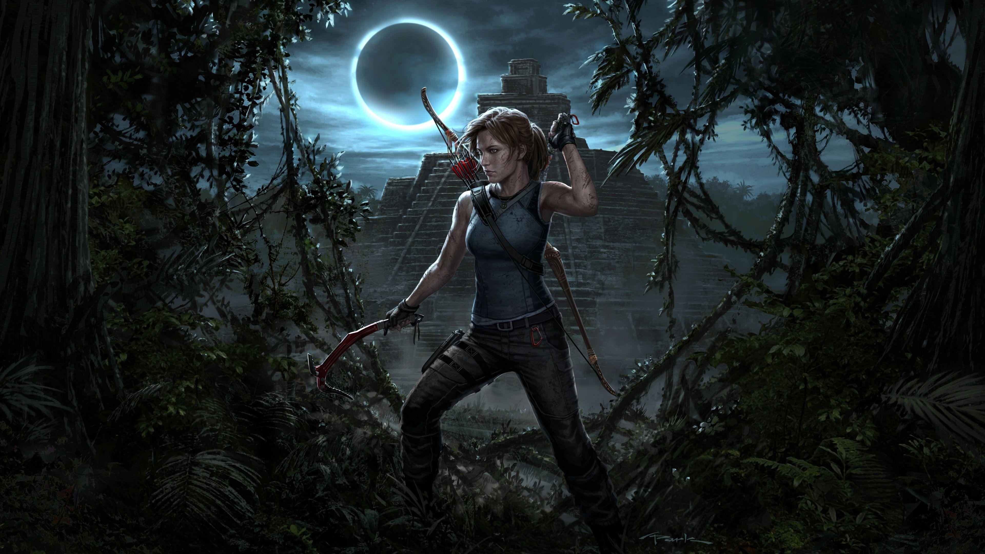3840x2160 Lara Croft Desktop Wallpaper .