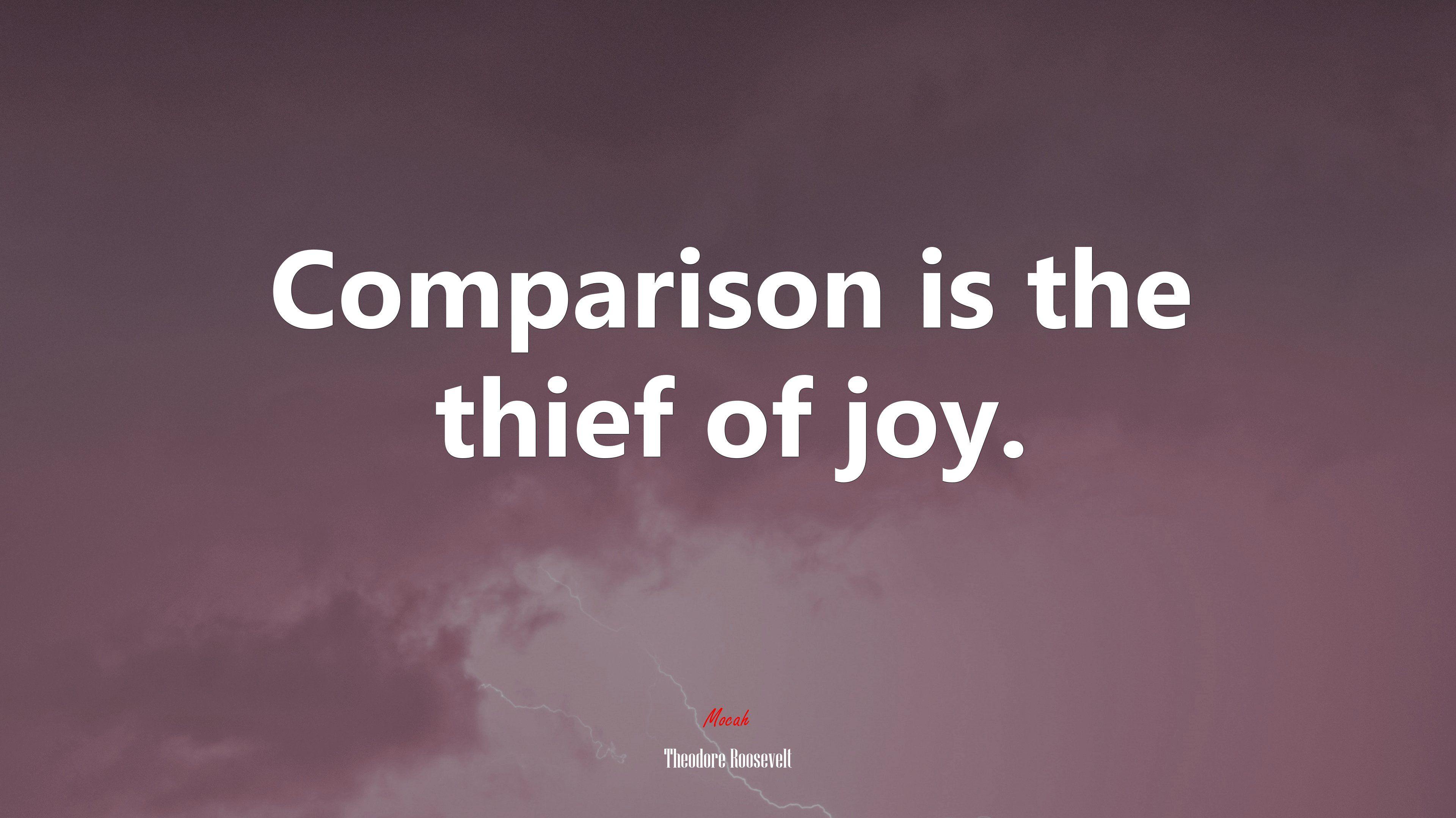 3840x2160 Comparison is the thief of joy. Theodore Roosevelt quote, 4k wallpaper. Mocah HD Wallpaper