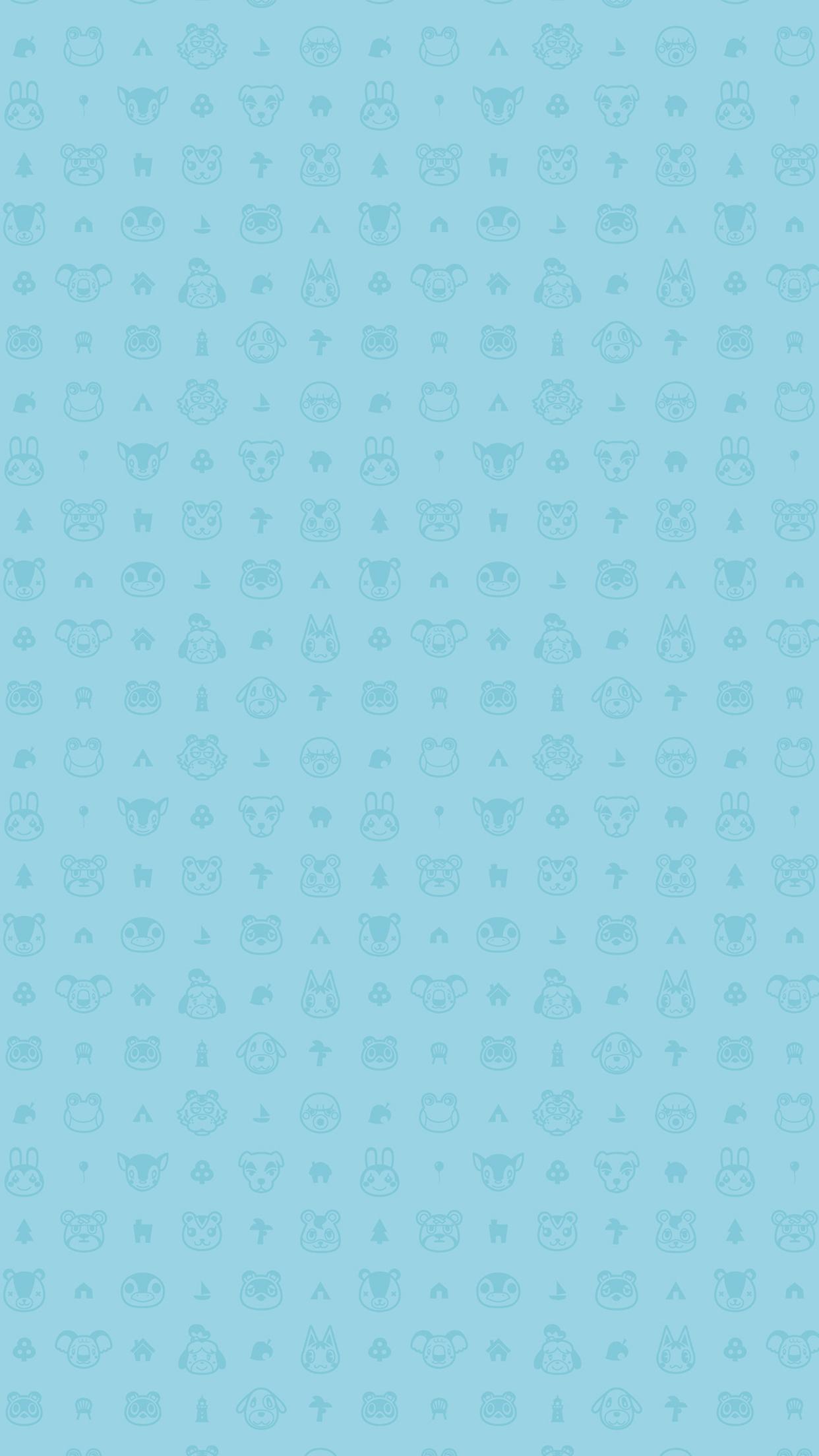 1242x2208 Animal Crossing New Horizons Character Pattern Wallpaper. Cat with Monocle