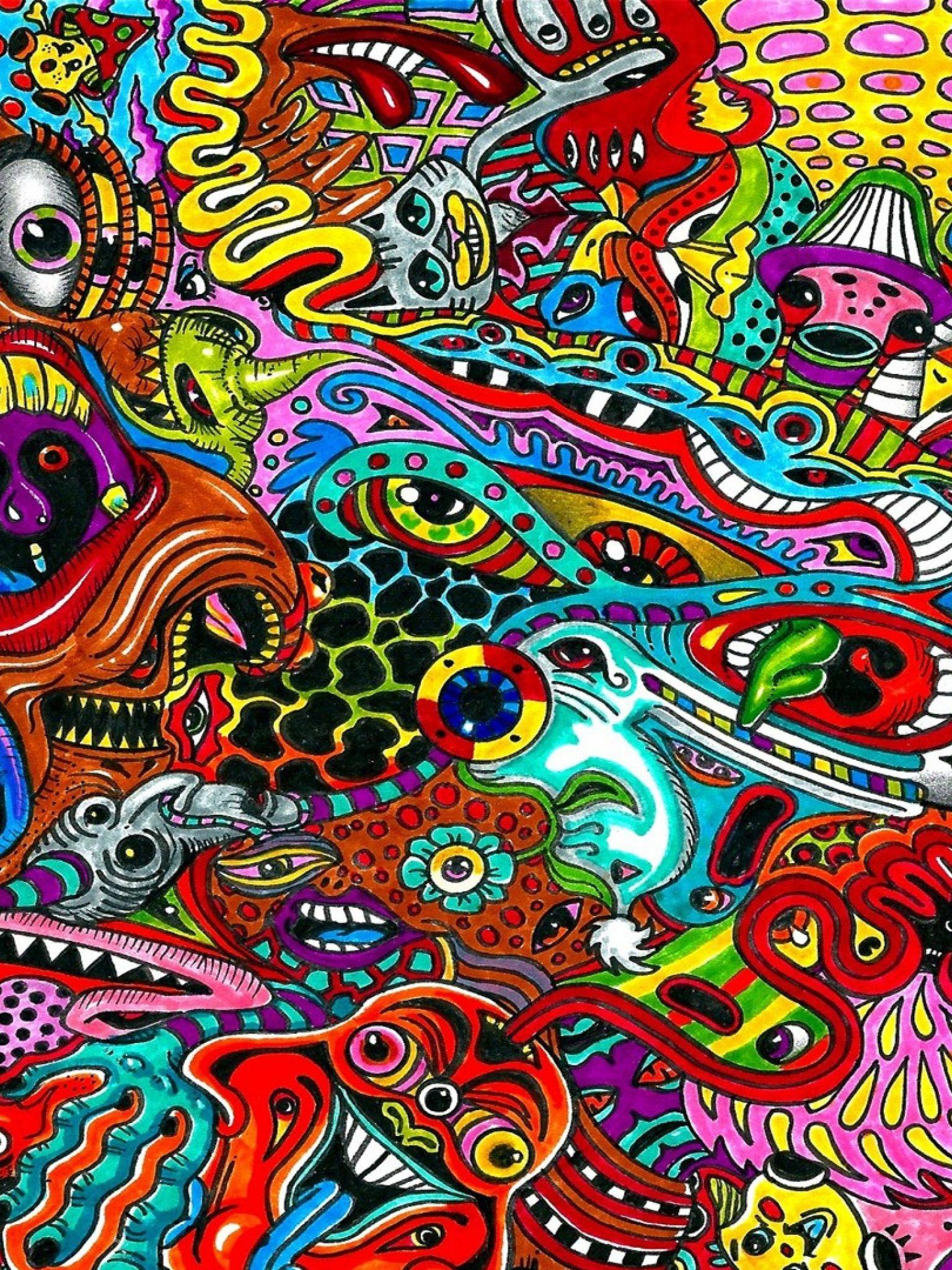 1536x2048 Psychedelic Wallpaper 4K iPhone .