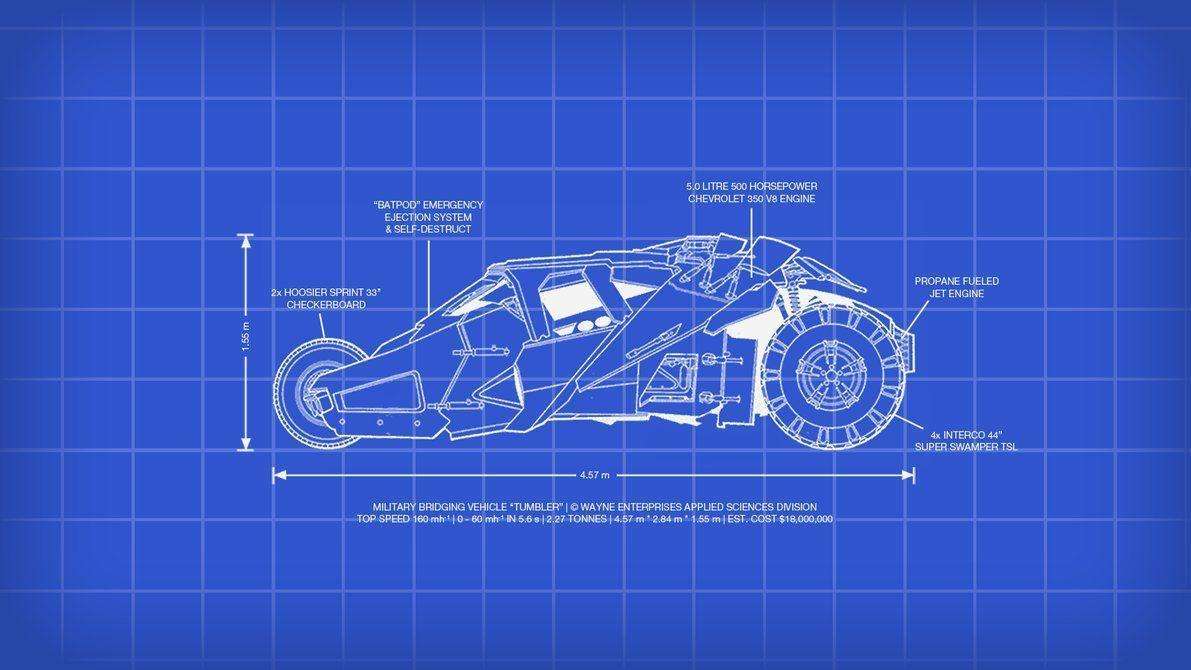 1191x670 Car Blueprint Wallpaper