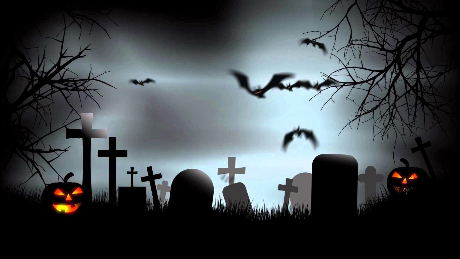 1920x1080 Halloween Graveyard Wallpaper
