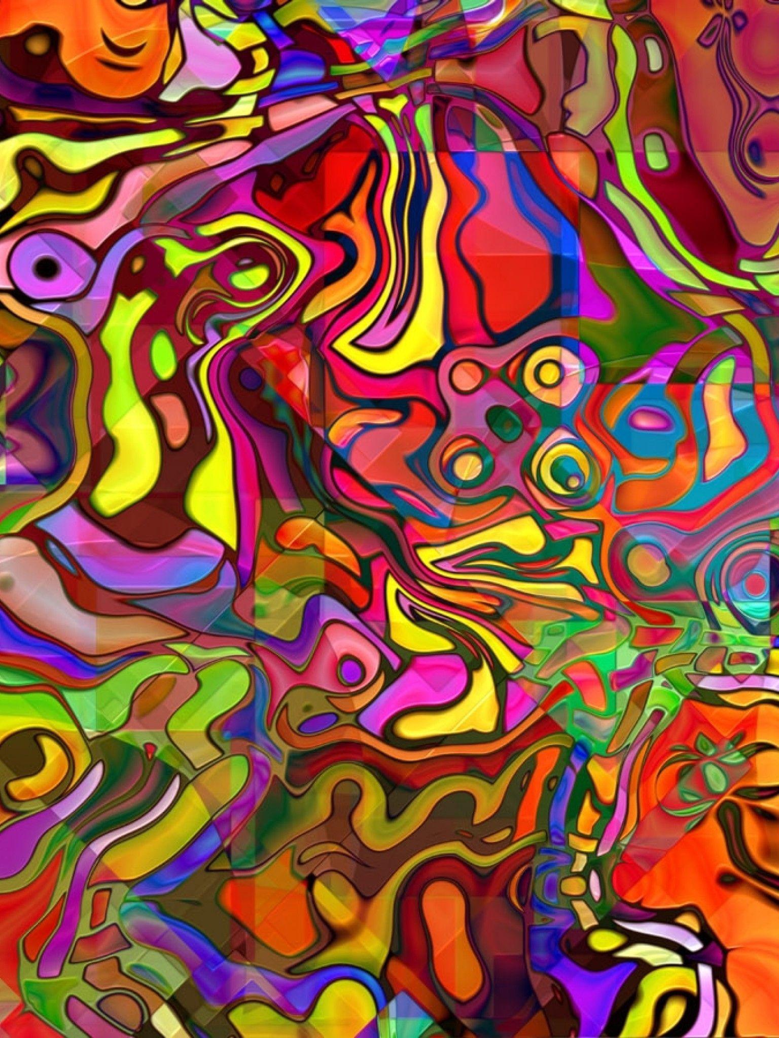 1536x2048 Download 1536x2048 Colorful, Psychedelic Wallpaper for Apple iPad Mini, Apple IPad 4