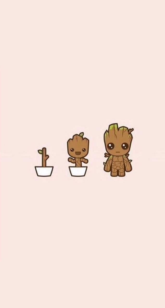 686x1280 Baby Groot wallpaper