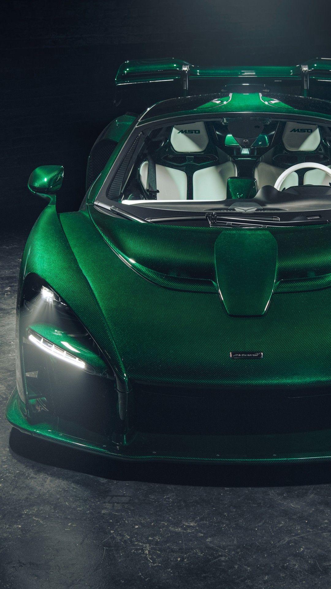 1080x1920 McLaren Senna Emerald Green 2018 4K 8K Wallpaper