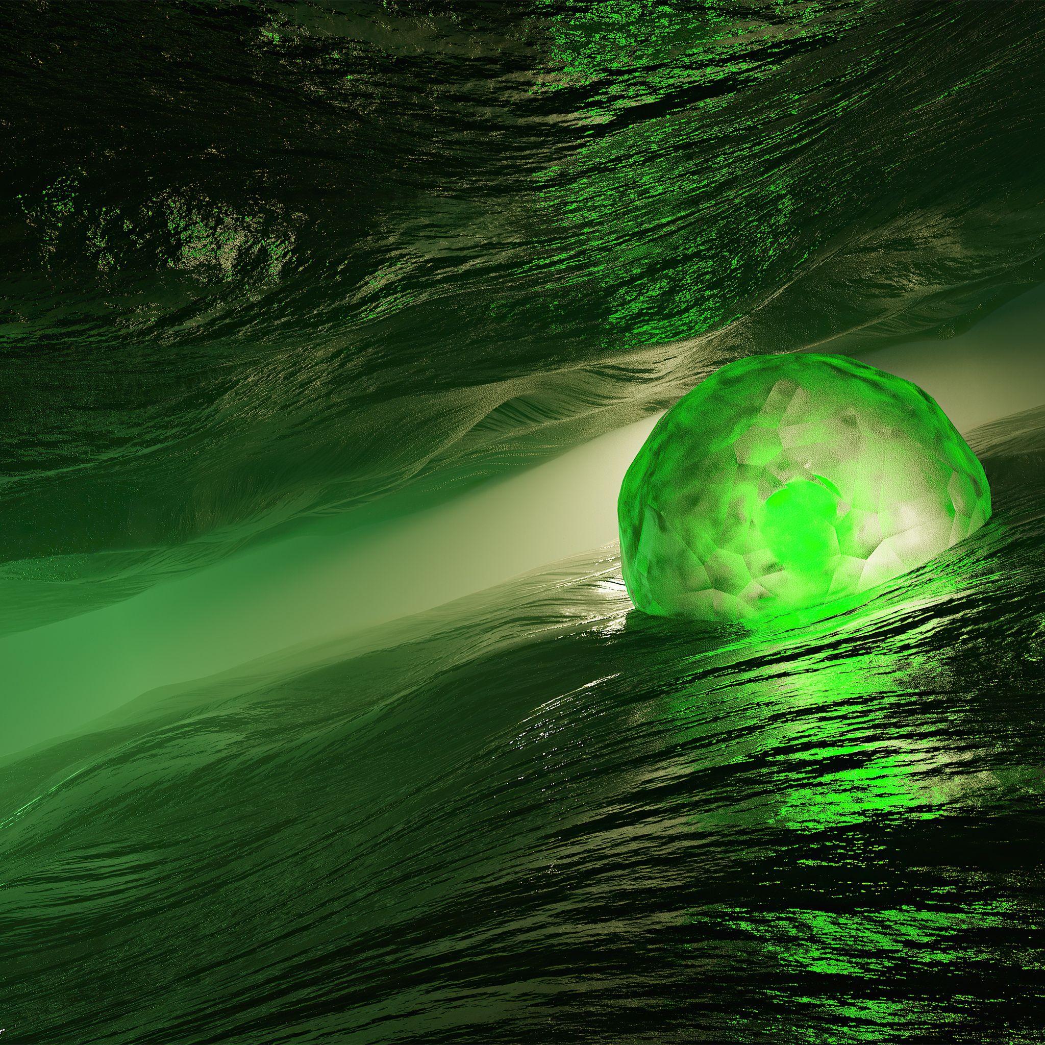 2048x2048 Green and Blue Space 4K Wallpaper .