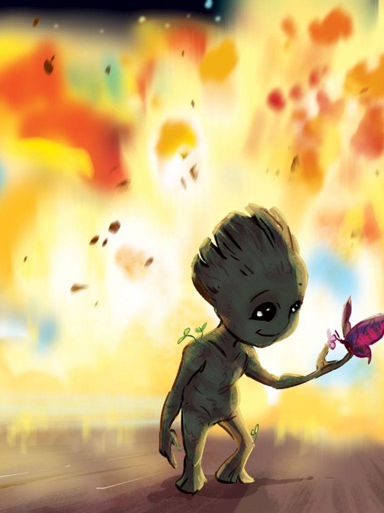 Cute Baby Groot Wallpapers Top Free Cute Baby Groot Backgrounds Wallpaperaccess