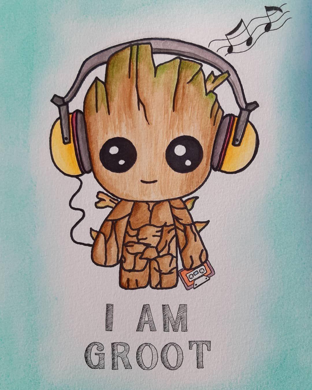 I am groot рисунок