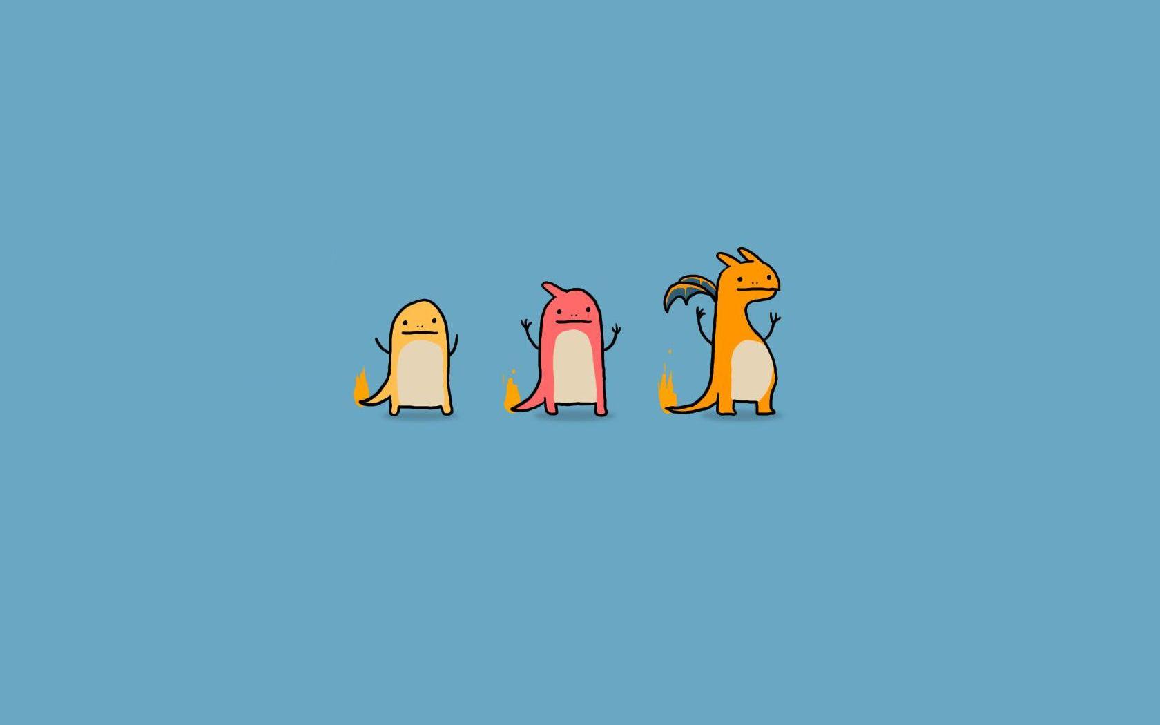 1680x1050 pokemon, Charmeleon, Charizard, Simple, Background, Charmander Wallpaper HD / Desktop and Mobile Background