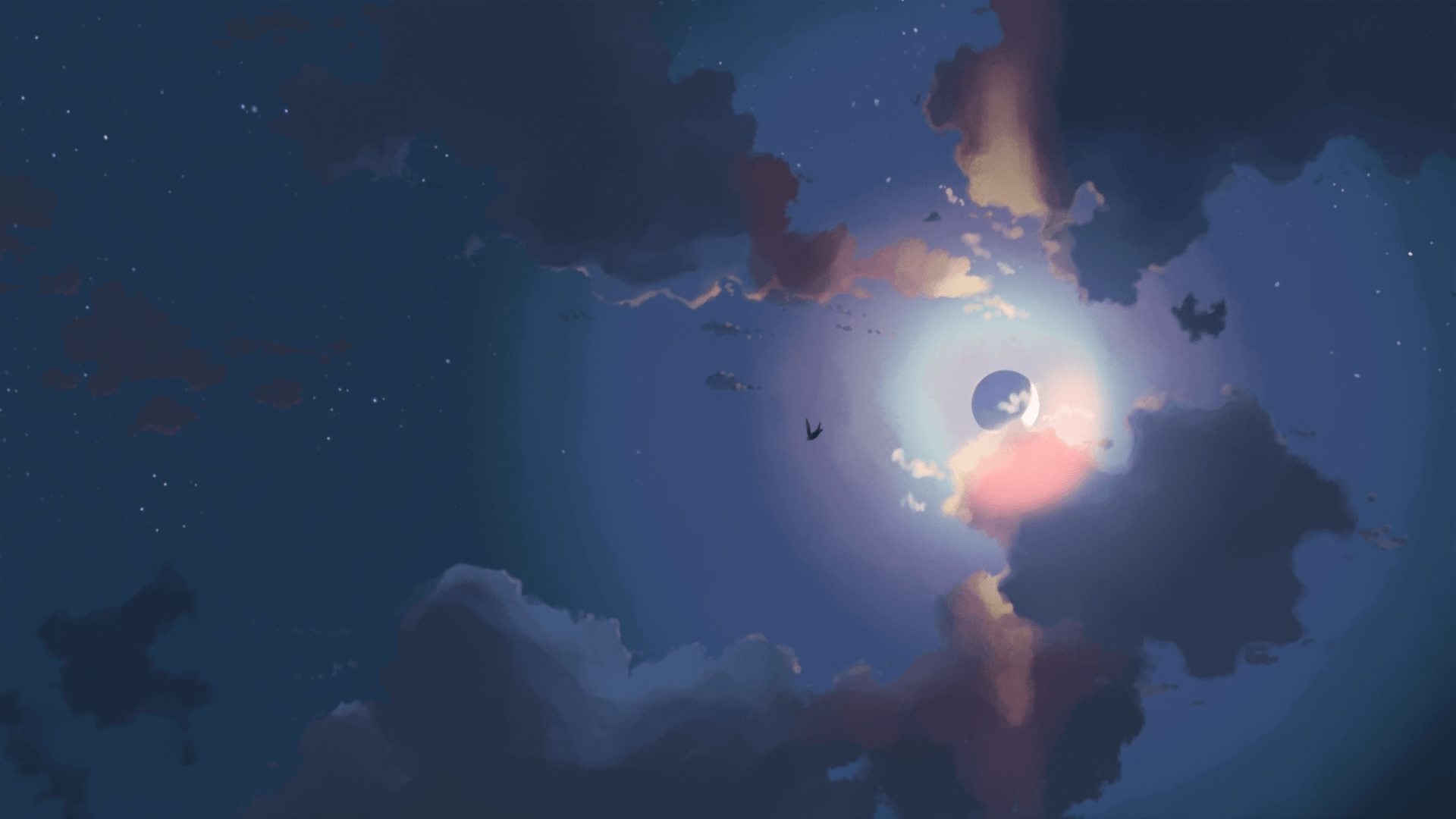 1920x1080 Anime Birds Wallpaper