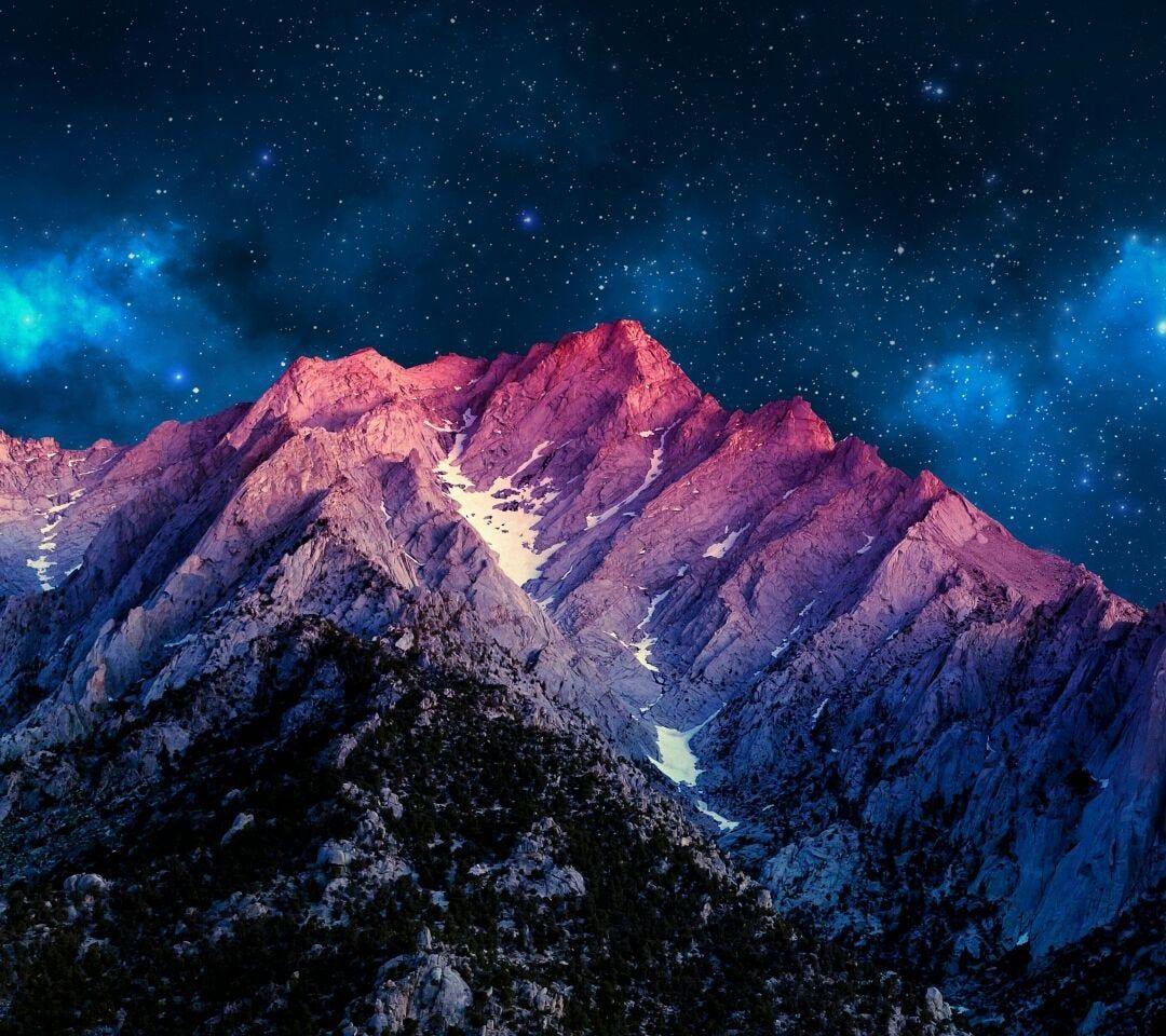 1080x960 Night sky over mountains
