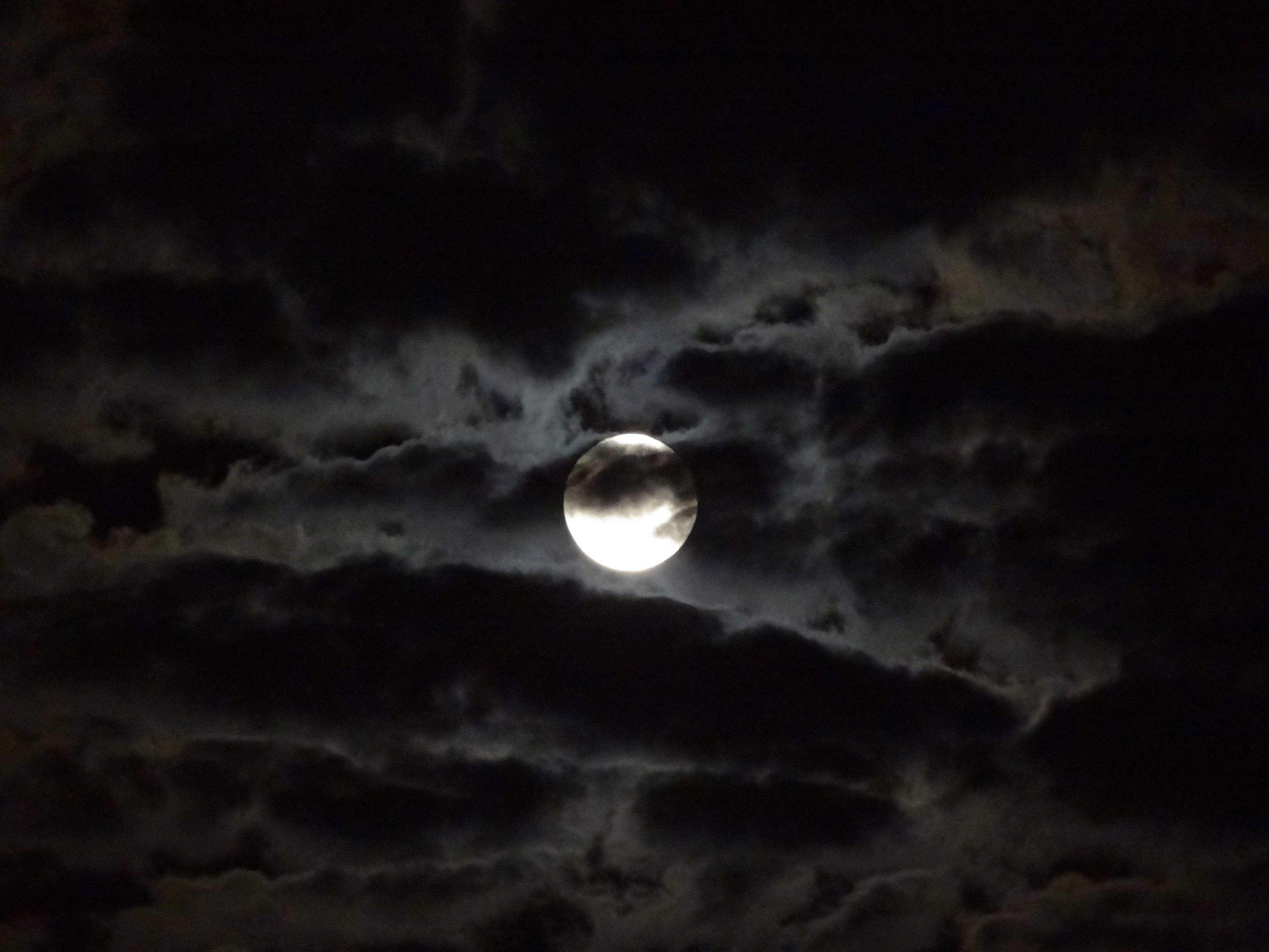 Moon Wallpaper 4K, 10K, Clouds, Stars, 5K, 8K, #6216