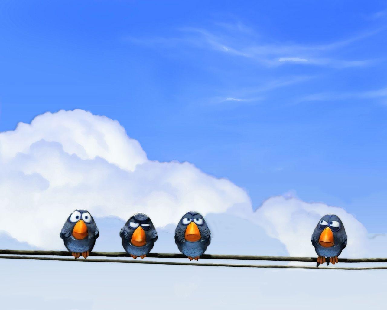 1280x1024 clouds, Pixar, birds, For the Birds wallpaper