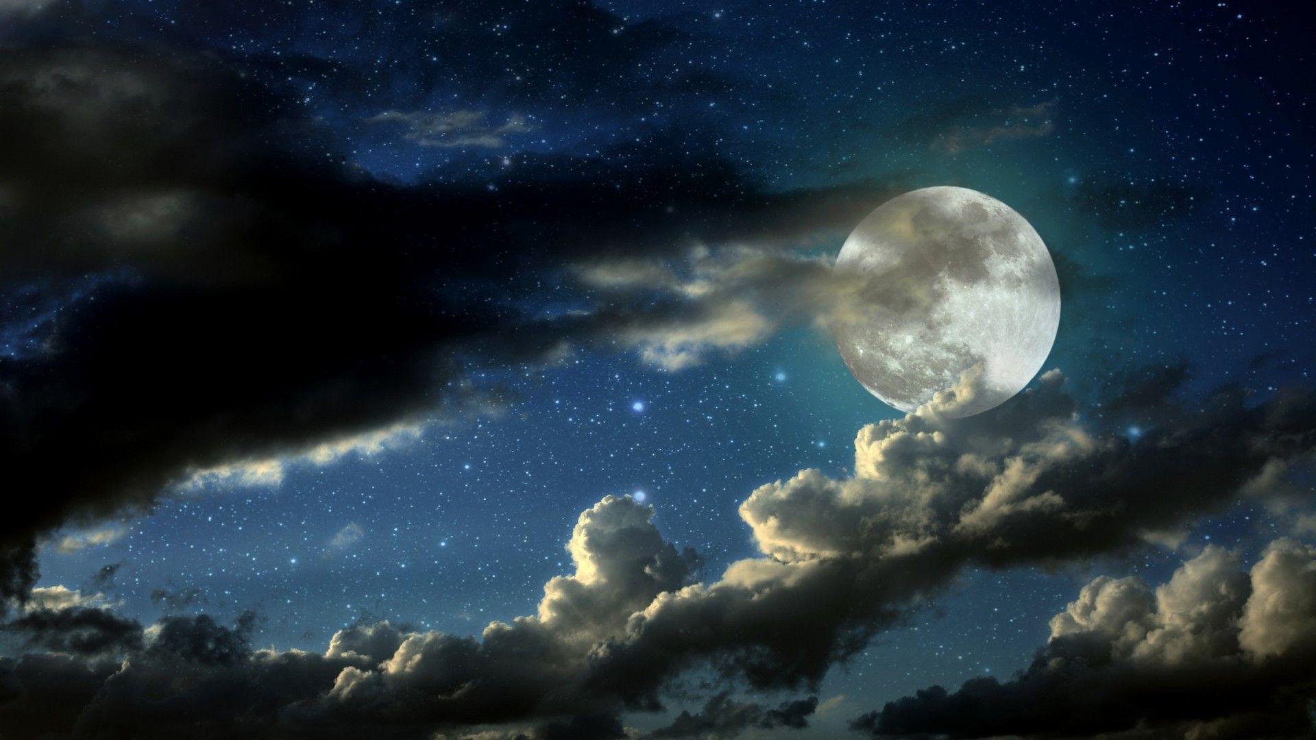 1920x1080 1920x1080 moon stars clouds wallpaper JPG 271 kB