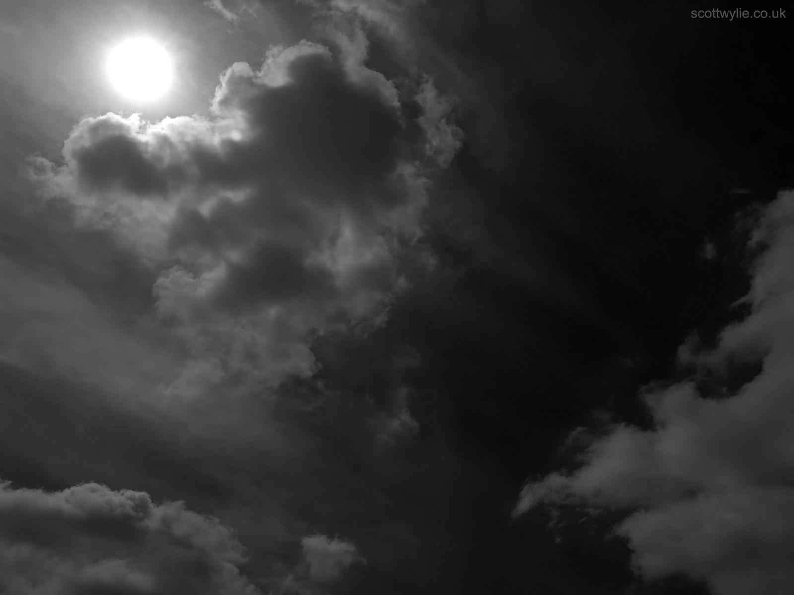 1600x1200 Moon and Clouds wallpaper. Moon and Clouds
