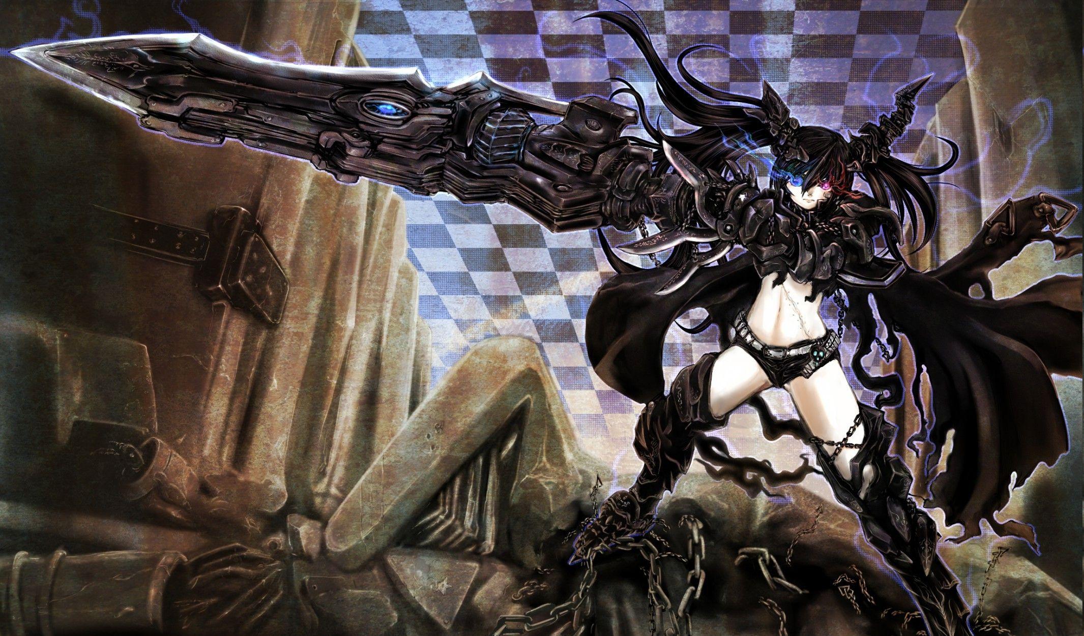 2131x1251 Kuroi Mato, Insane Black Rock Shooter Wallpaper HD / Desktop and Mobile Background