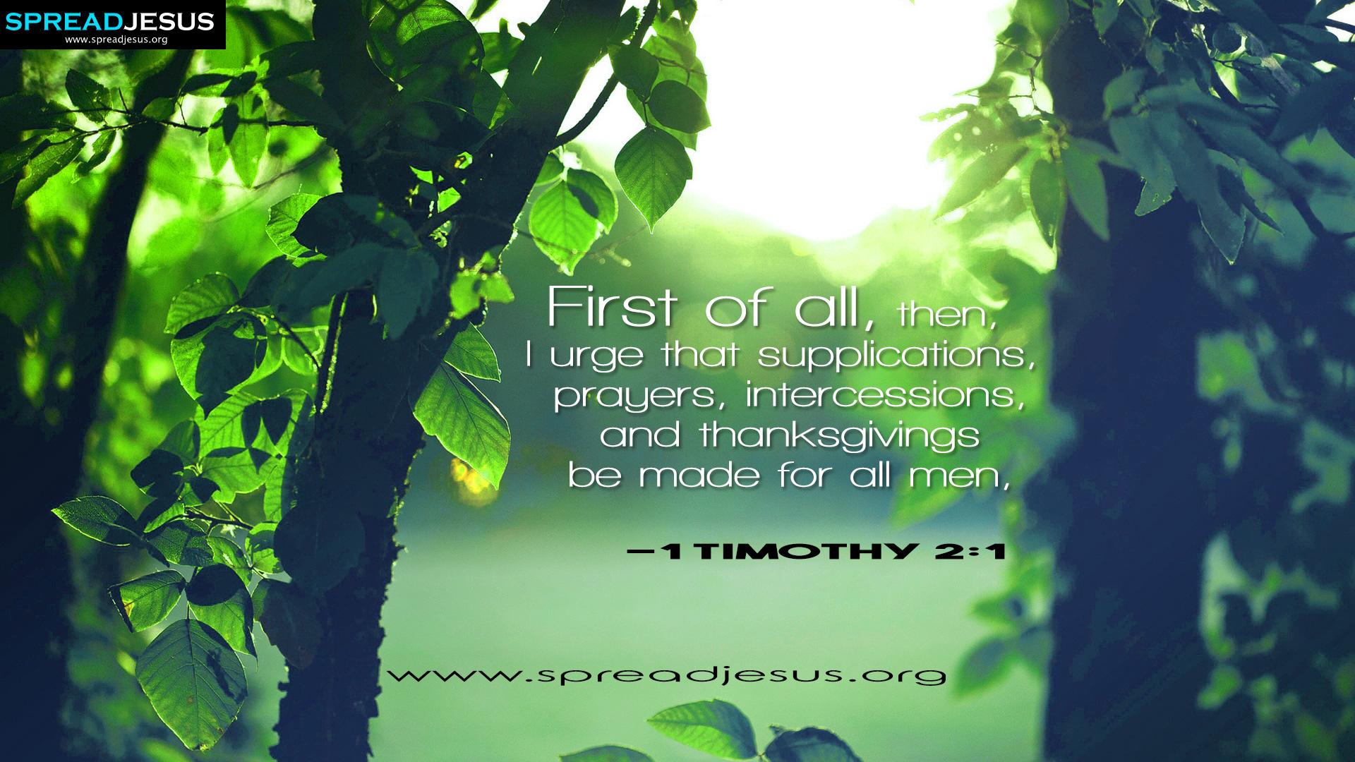 1920x1080 Thanksgivings 1 Timothy 2:1 Bible Quotes HD Wallpaper Download