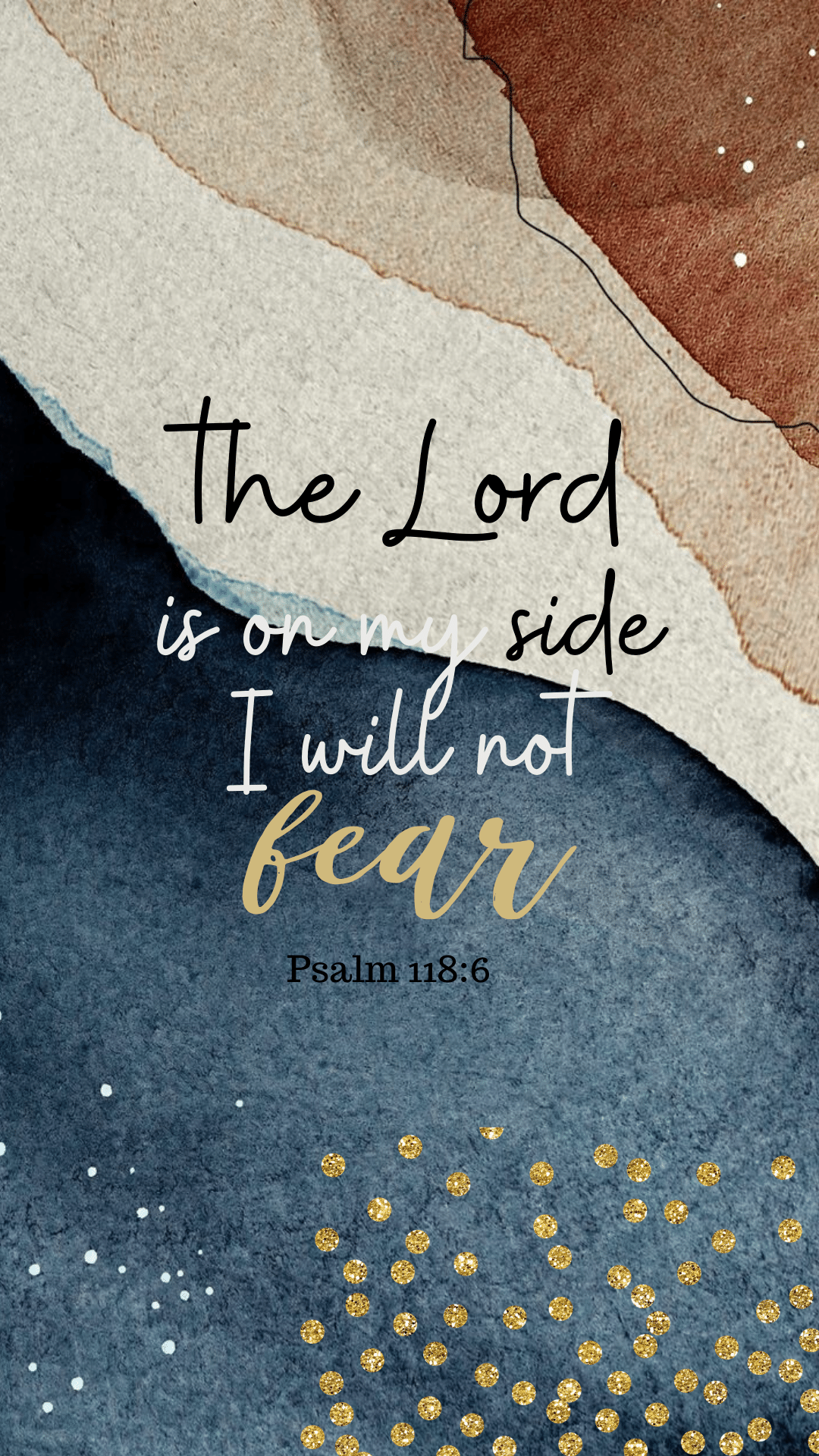 1080x1920 Fear No Man but God Bible Verse Quote .
