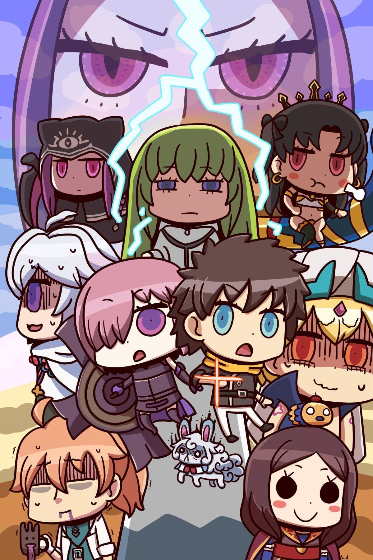 1200x1800 Fate Series #FGO Fate Grand Order Anime Girls Anime Boys Long Hair Short Hair Looking At Viewer Purple Hair #chibi Black Hair. Anime, Fate Stay Night Anime, Fate