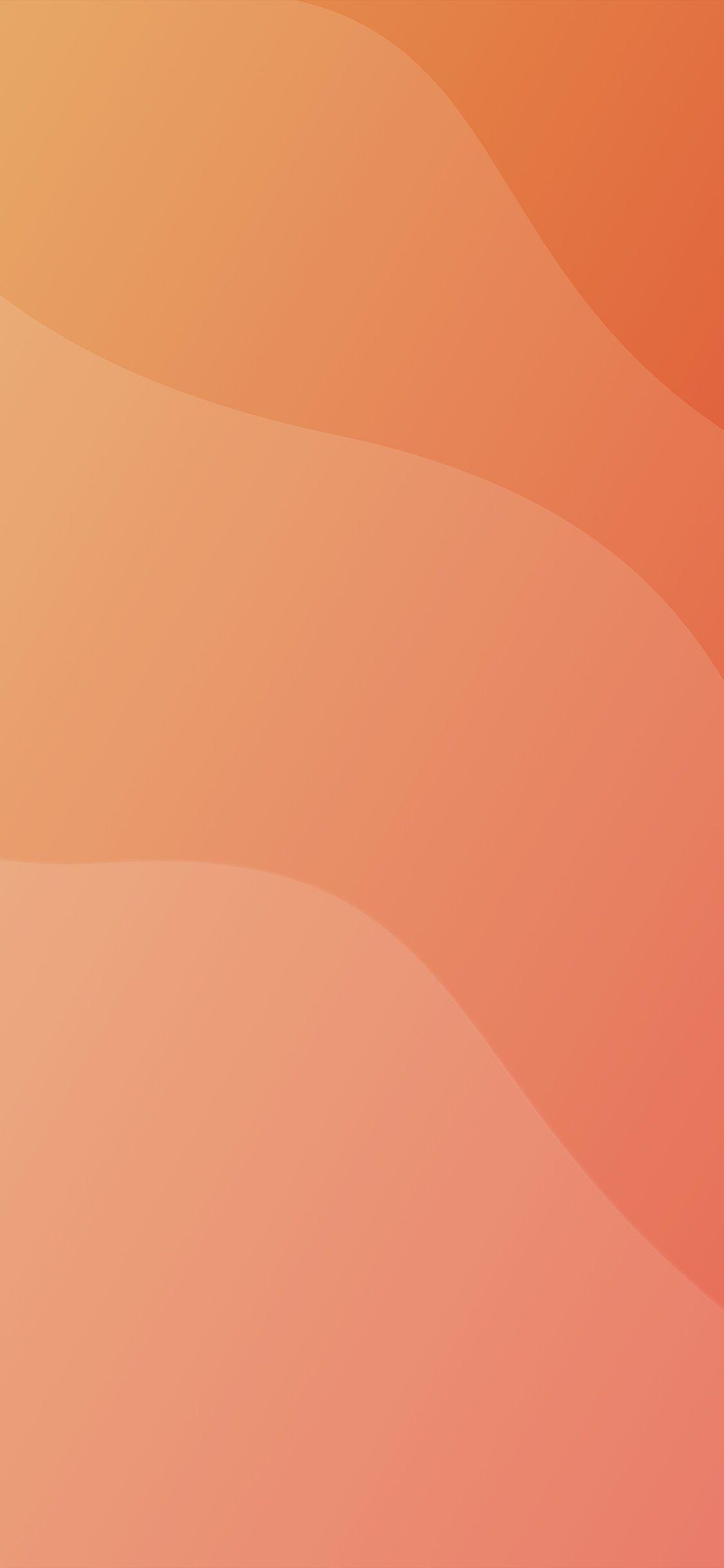 1125x2436 wave color orange pattern background