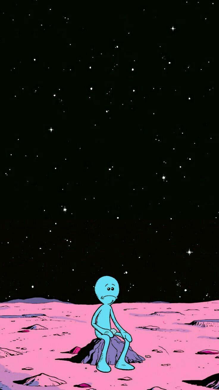 736x1308 Trippy Space Wallpaper Cartoon
