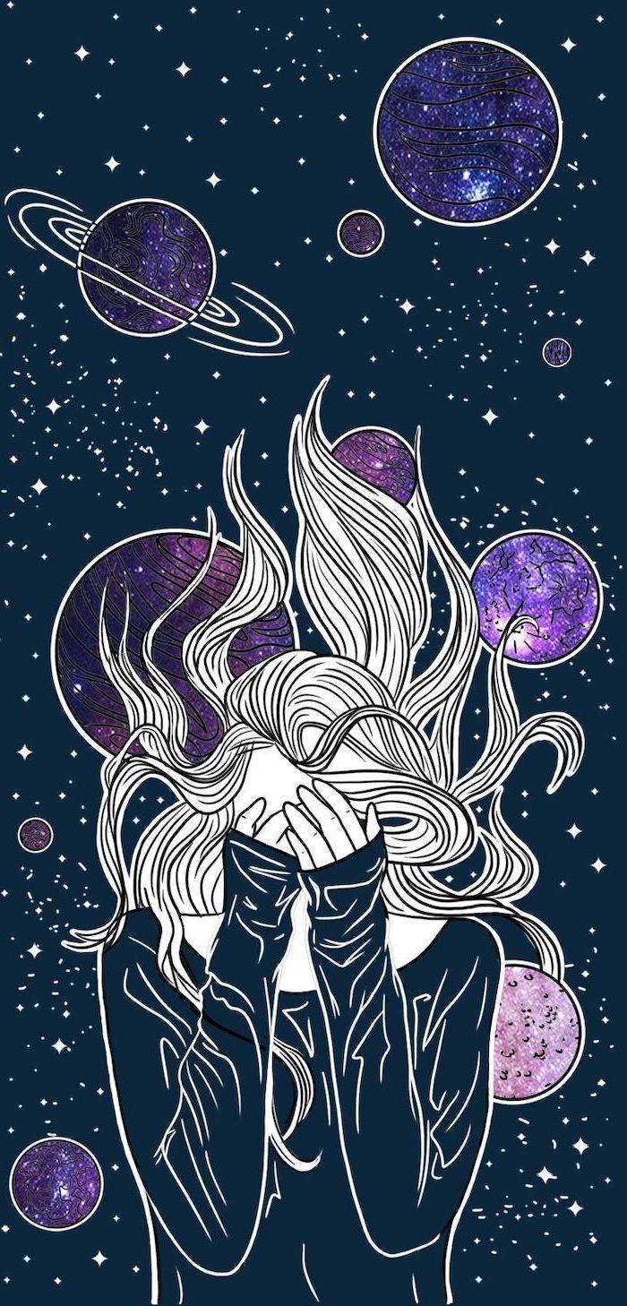 700x1458 for a cool galaxy wallpaper for your phone and desktop. Cool galaxy wallpaper, Galaxy wallpaper, Space drawings