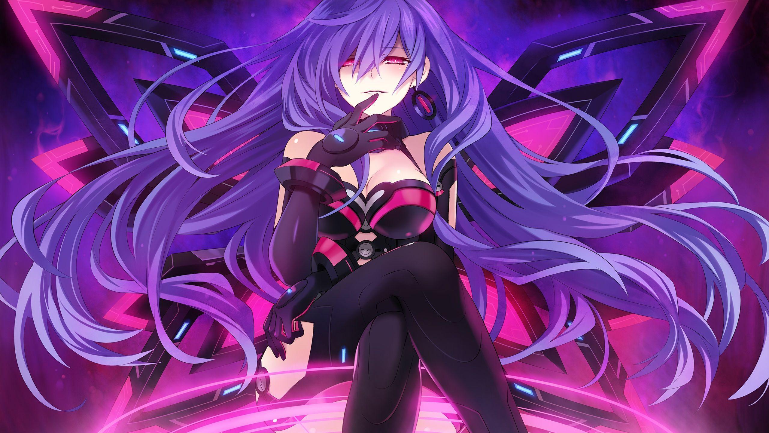 2560x1440 Purple Anime Wallpaper