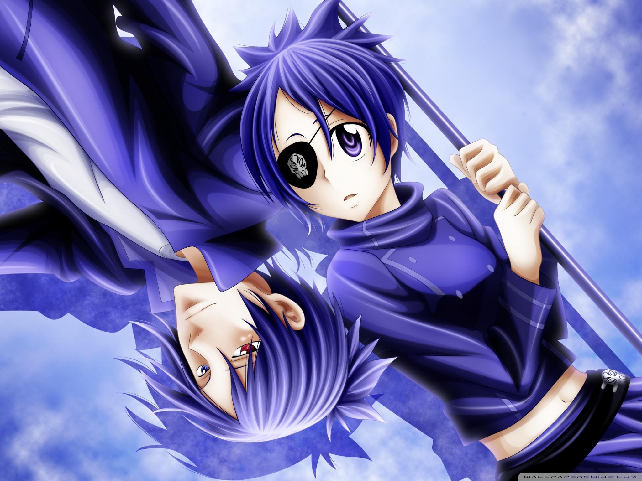 2048x1536 Purple Anime Boy Wallpaper