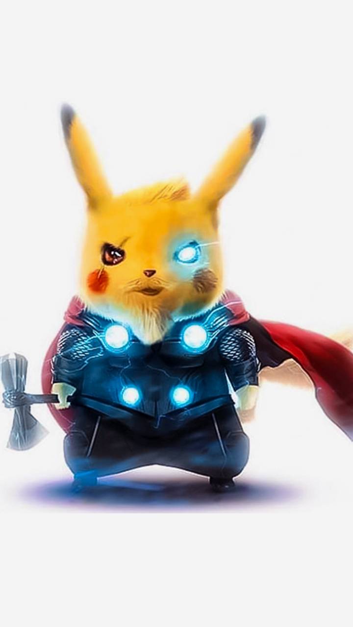 720x1280 Pikachu Thor Wallpaper