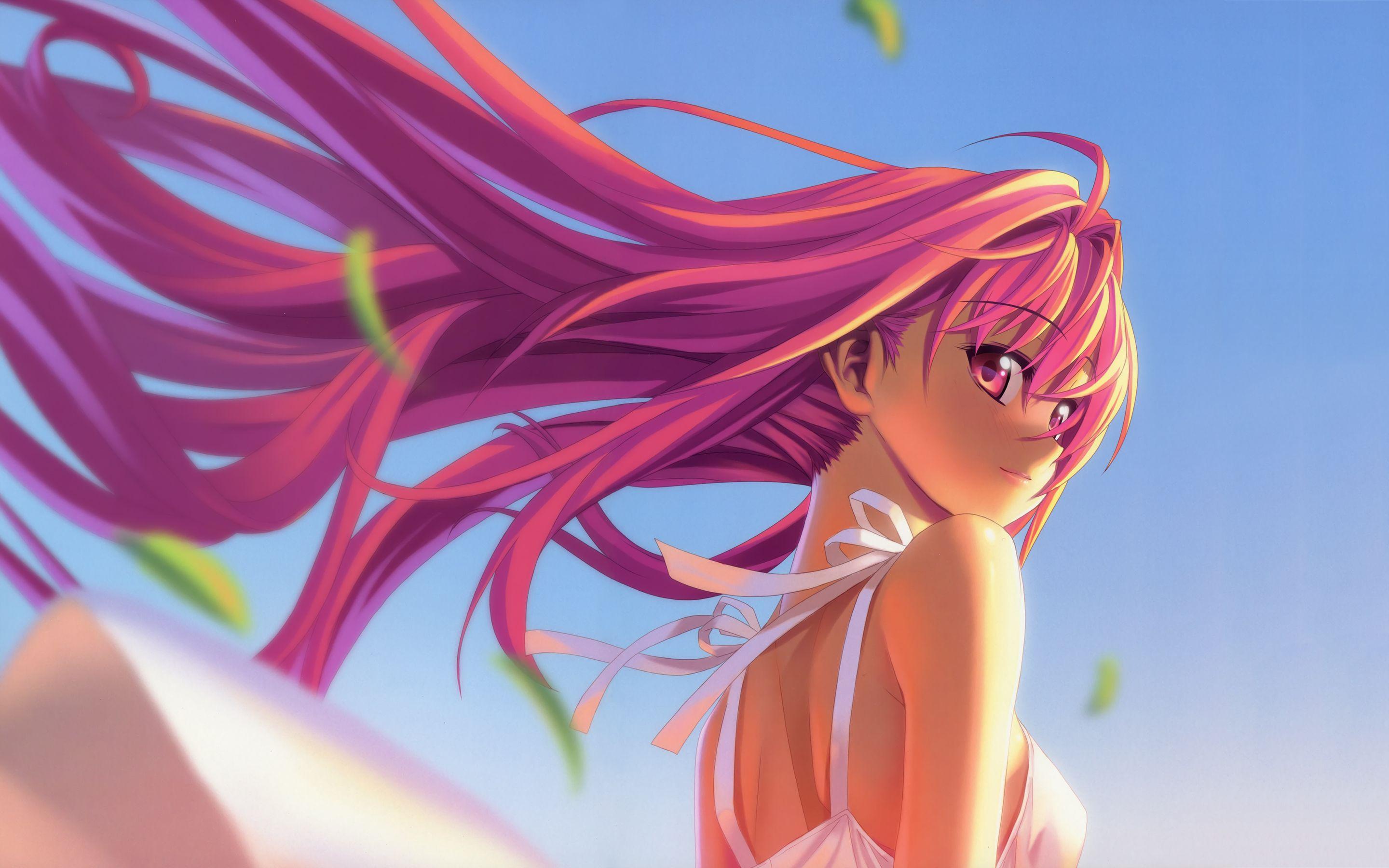 2880x1800 Pink anime girl