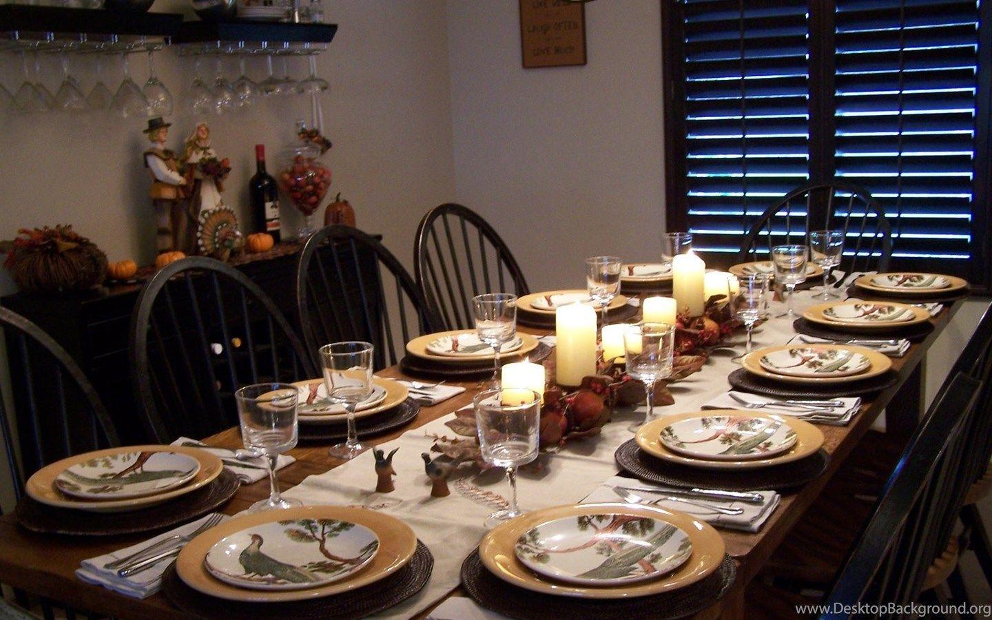1440x900 Thanksgiving Dinner Table Setting HD Wallpaper Desktop Background
