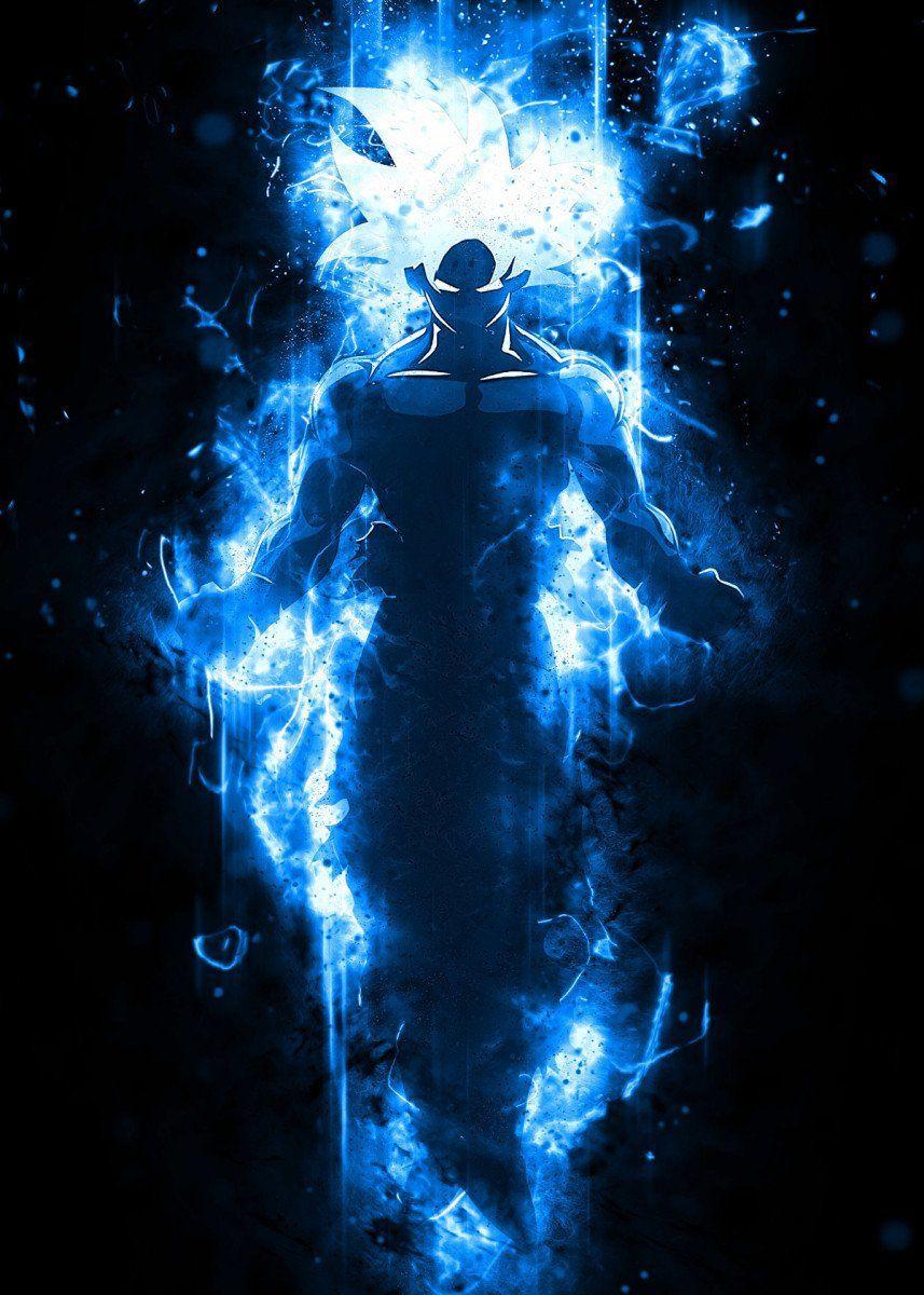 857x1200 Anime Goku Blue Aura ' Poster. art print by Syarifkuroakai Art. Displate. Dragon ball wallpaper iphone, Blue aura, Posters art prints