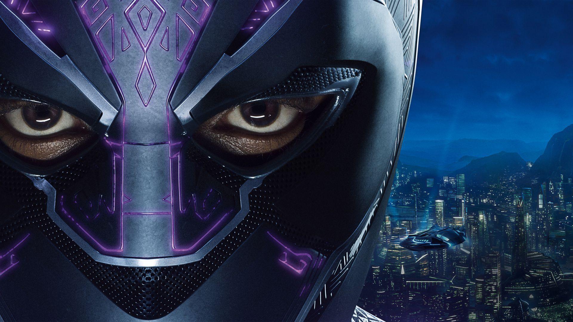 1920x1080 Download wallpaper of Black Panther, 4K, 8K, Movies,. Available in HD, 4K resolutions for de. Black panther HD wallpaper, Black panther art, Black panther