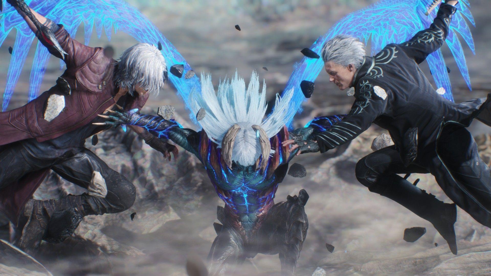 1920x1080 Nero Vergil Dante HD Devil May Cry 5 Wallpaper