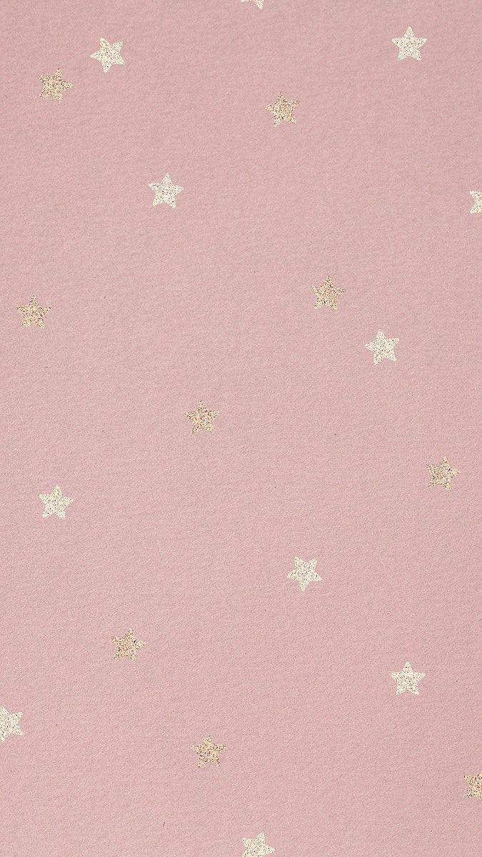 675x1200 Gold star pattern on a pink background. free image / NingZk V. Cute pink background, Pink wallpaper background, Pink wallpaper iphone