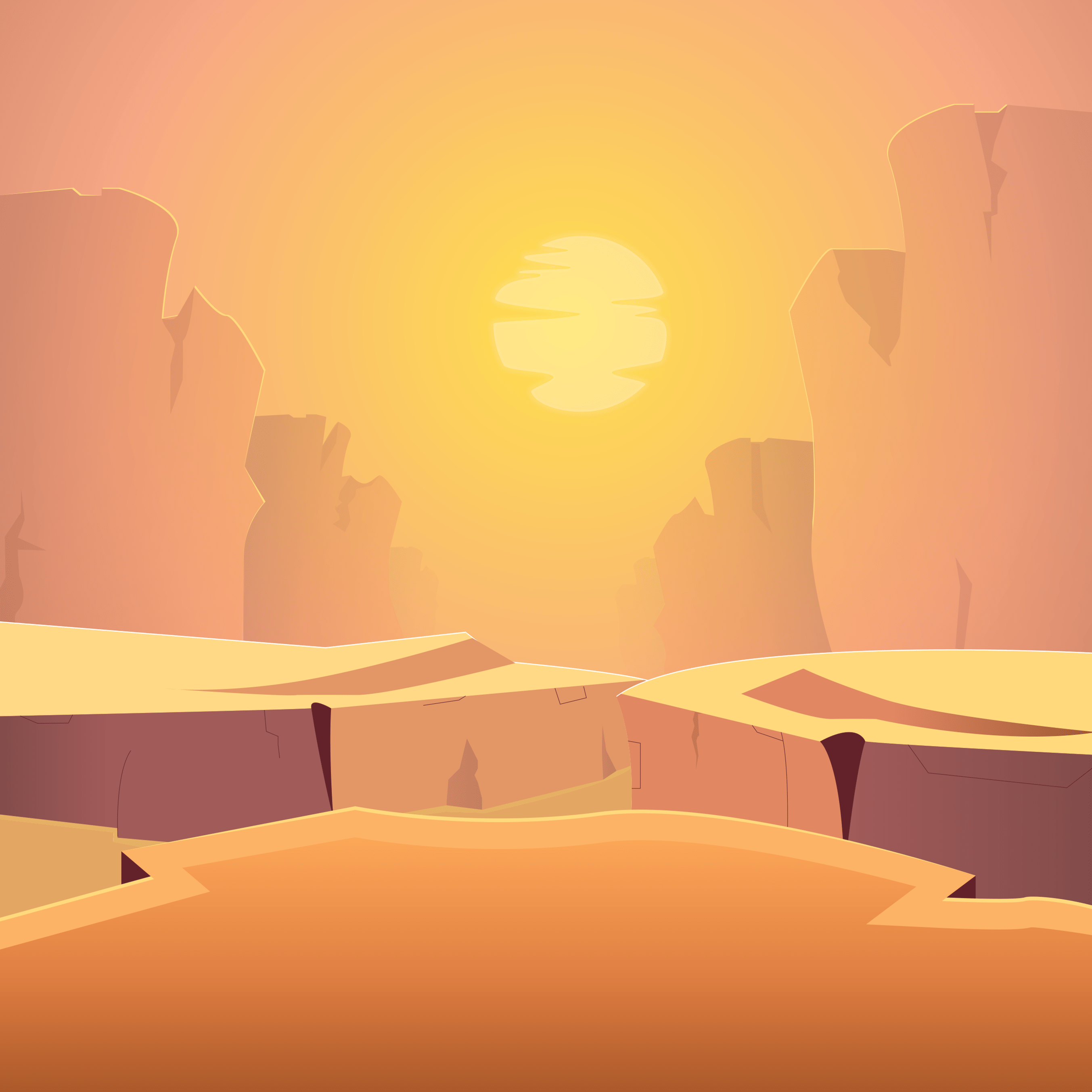 2706x2706 A cartoon world: wallpaper for iPhone and iPad