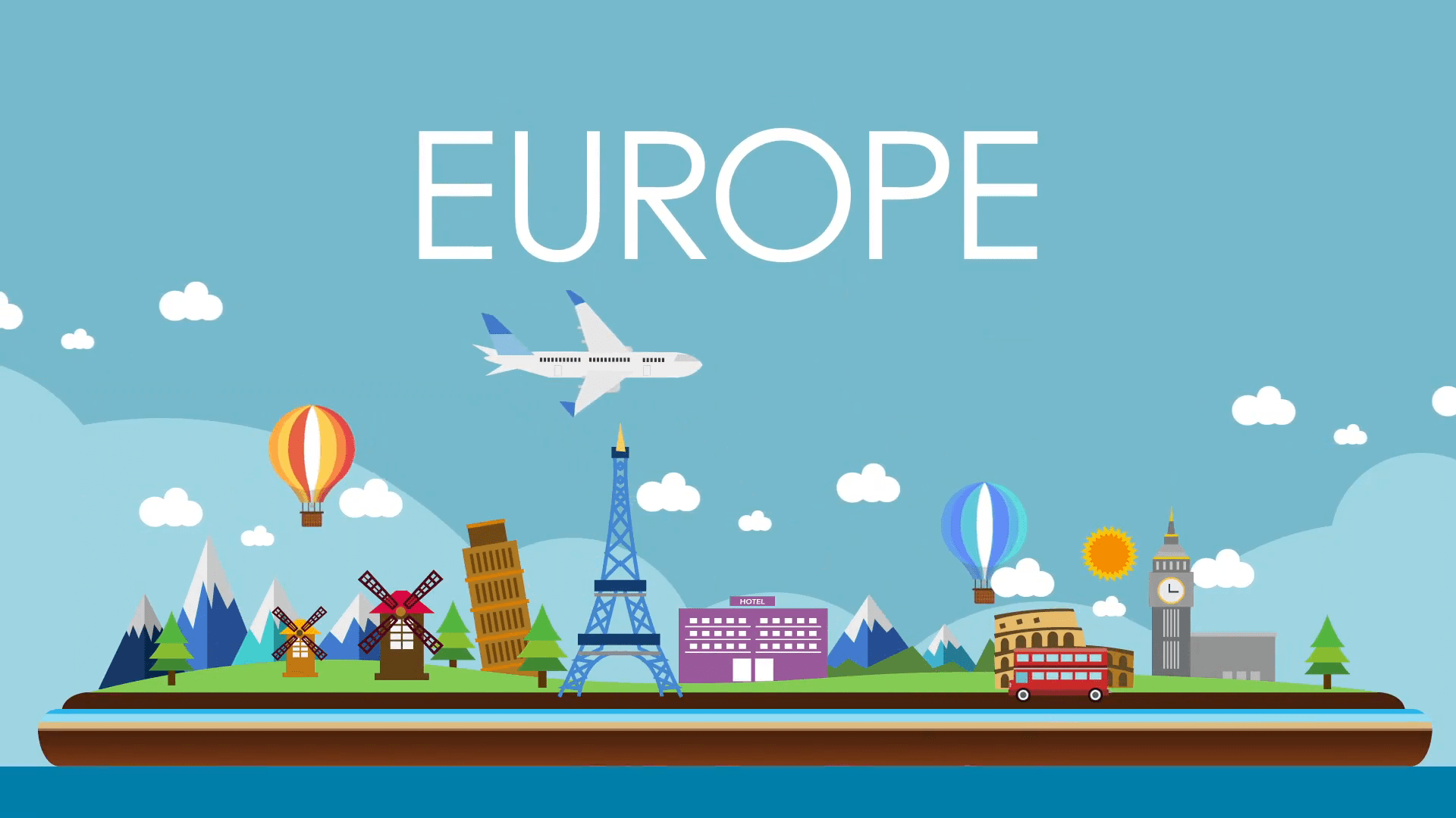 1920x1080 Cartoon Europe Wallpaper