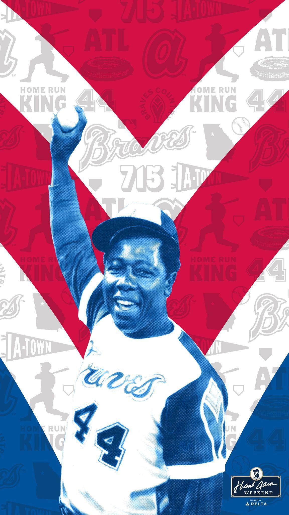 1152x2048 Hank Aaron Wallpaper. Atlanta braves baseball, Braves baseball, Braves
