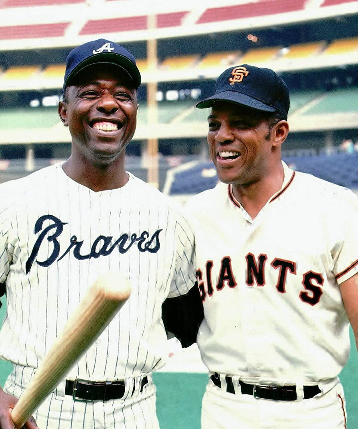 1253x1500 Willie Mays Hank Aaron 8 x 10 Fuji Film Photo: Posters & Prints