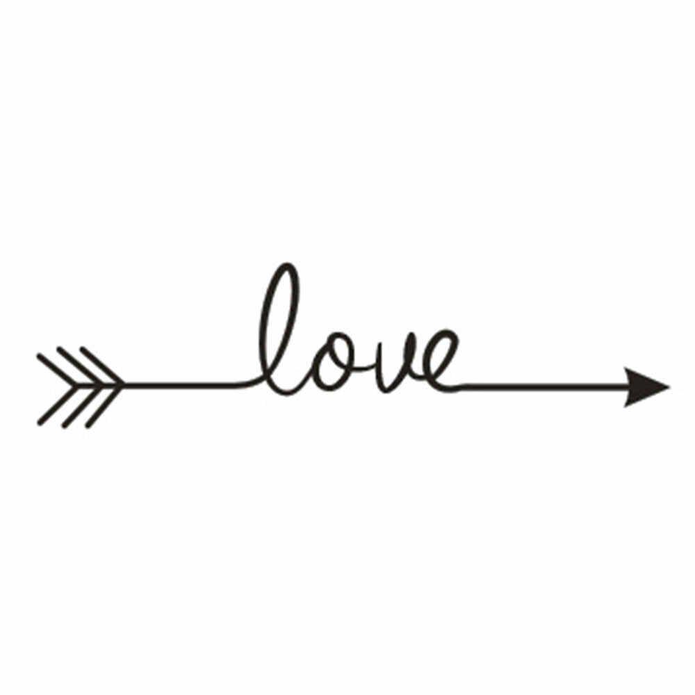 1000x1000 Love Arrow Decal Living Room Decor Wall Sticker Bedroom Vinyl Carving Decal Wallpaper Sticker For Home Decoration #YL. Wall Stickers