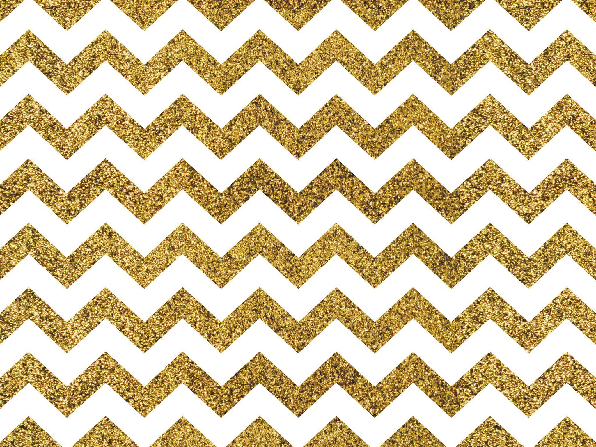 2048x1536 Gold Chevron iPhone Wallpaper