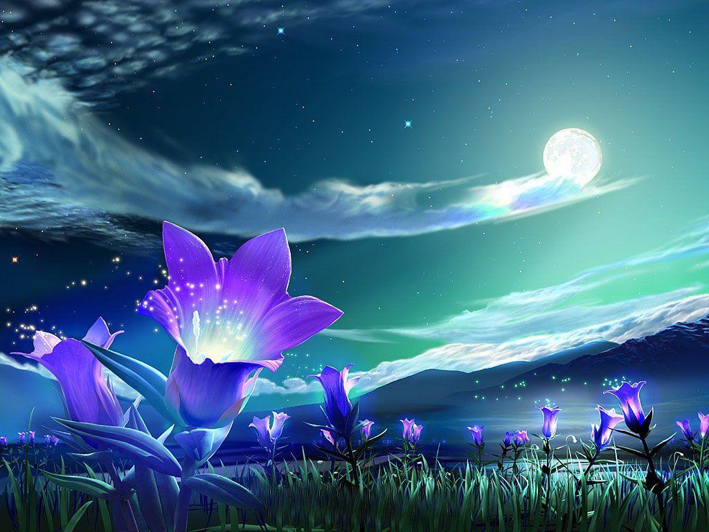 Flowers and Moon Wallpapers - Top Free Flowers and Moon Backgrounds