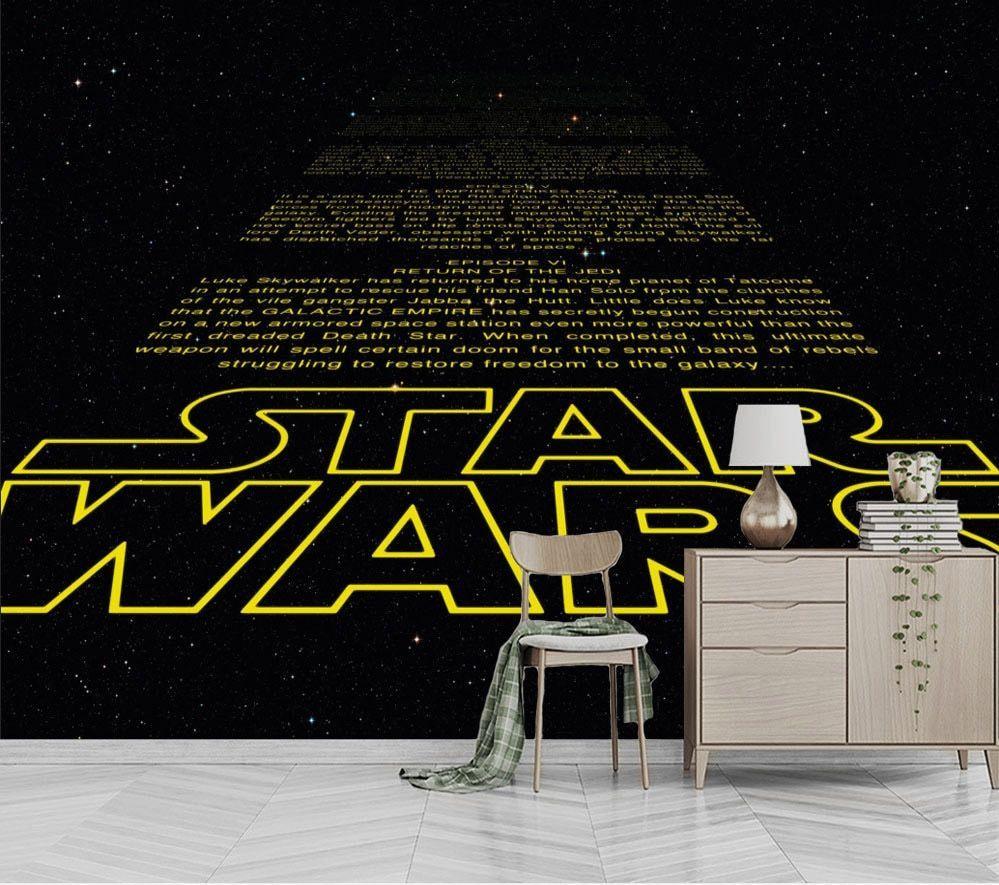999x885 Bacaz Stereo STAR WARS English Letters Wallpaper Mural for Coffee Cafe Restaurant Hotel Background 3D Mural Wall paper Sticker. Wallpaper