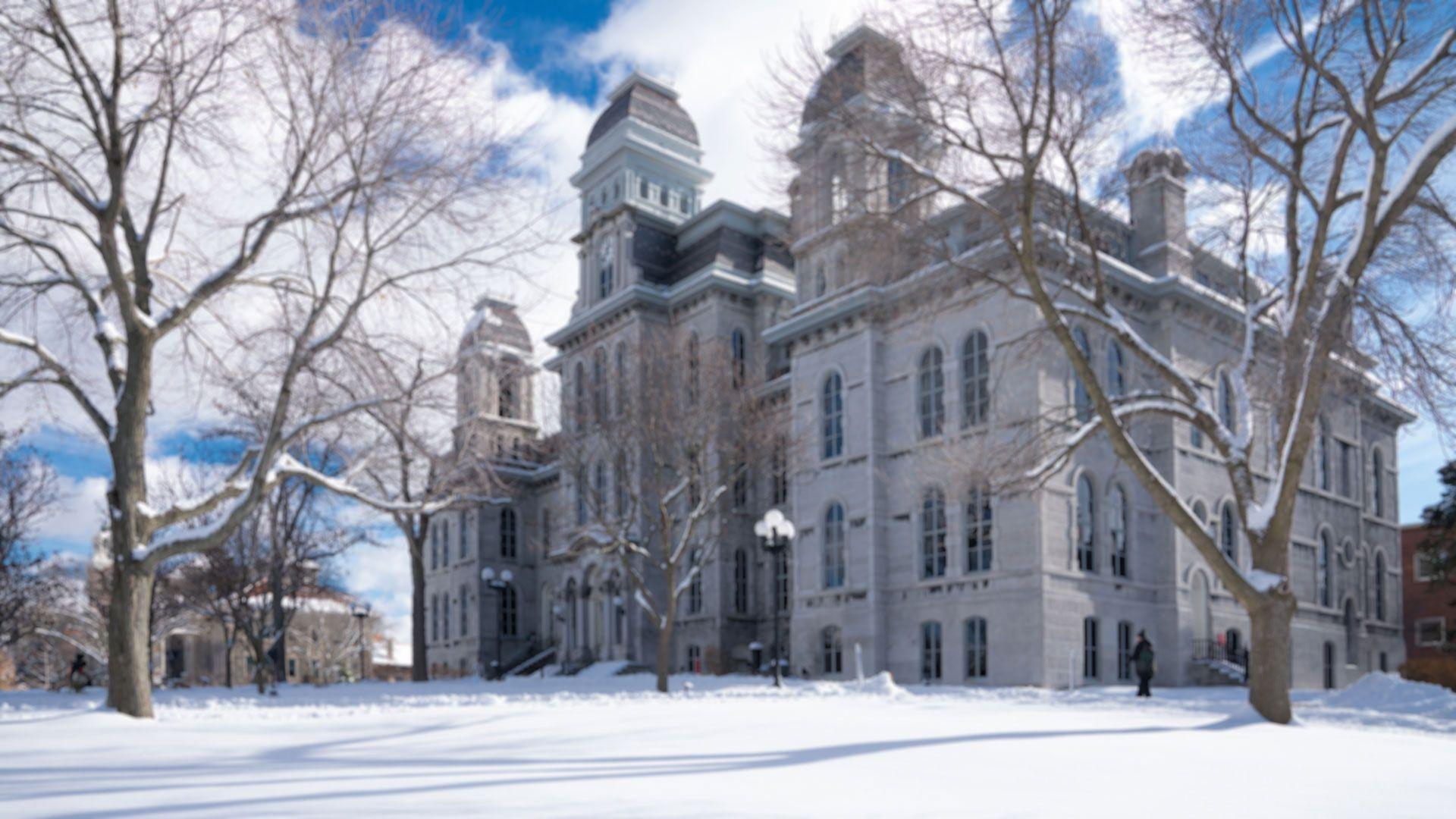 Syracuse university. А Сиракьюс зимой город.