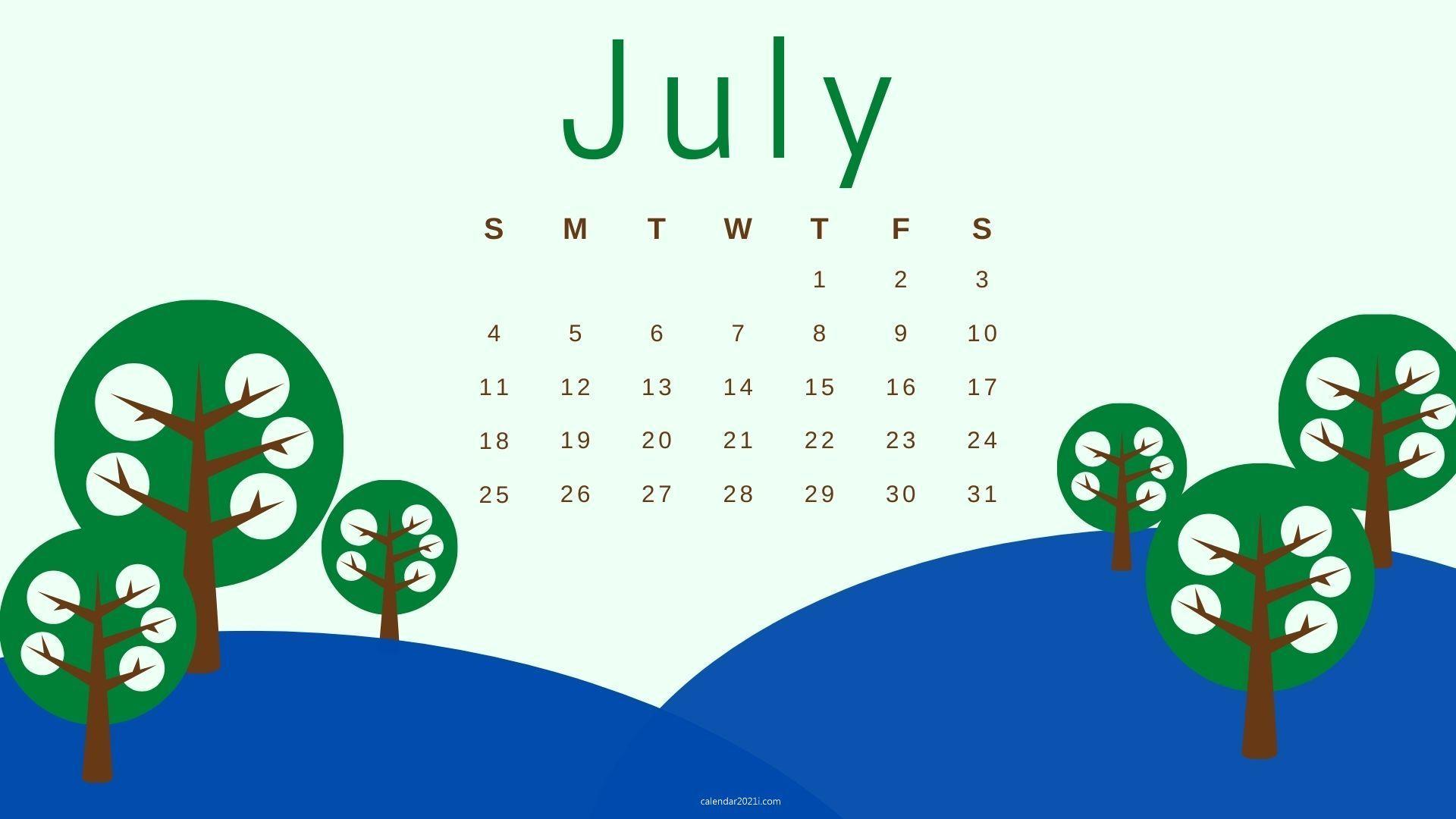 July 2021 Calendar Wallpapers Top Free July 2021 Calendar Backgrounds