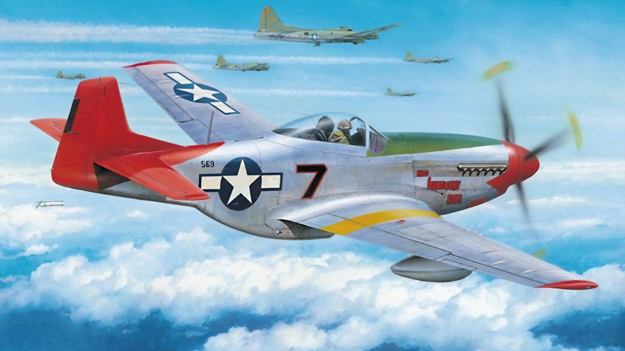 1280x720 Desktop Wallpaper Airplane P 51 D Mustang Ww2 Tuskegee Airmen